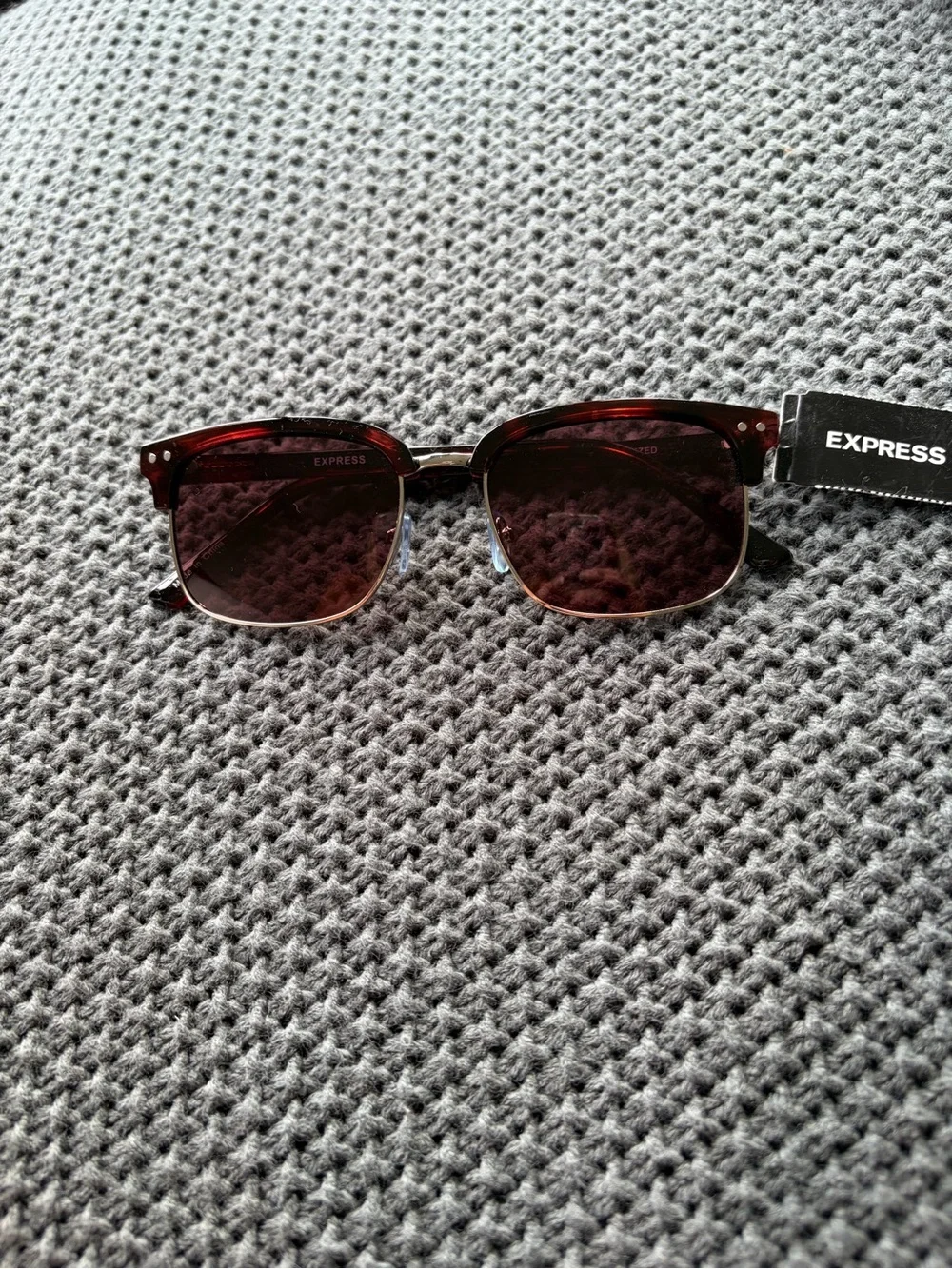 Express Womens Tortoiseshell Frame Sunglasses with Brown Lenses